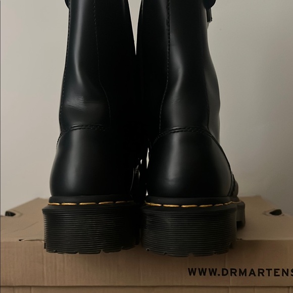 Dr. Martens Black Combat Boots with Air-Cushioned Sole - Picture 3 of 8